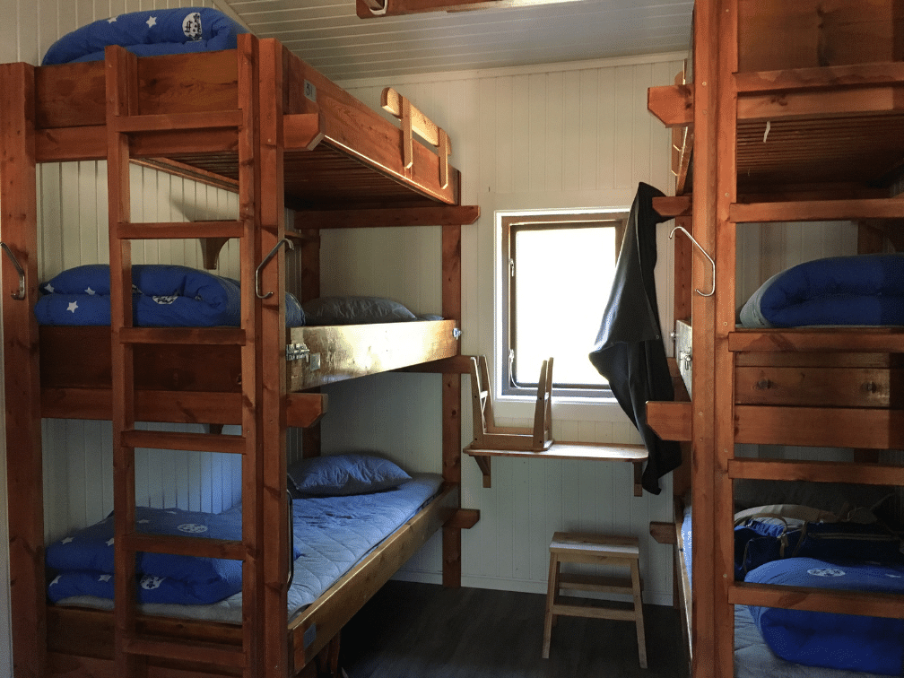 bedroom of mountain cabin