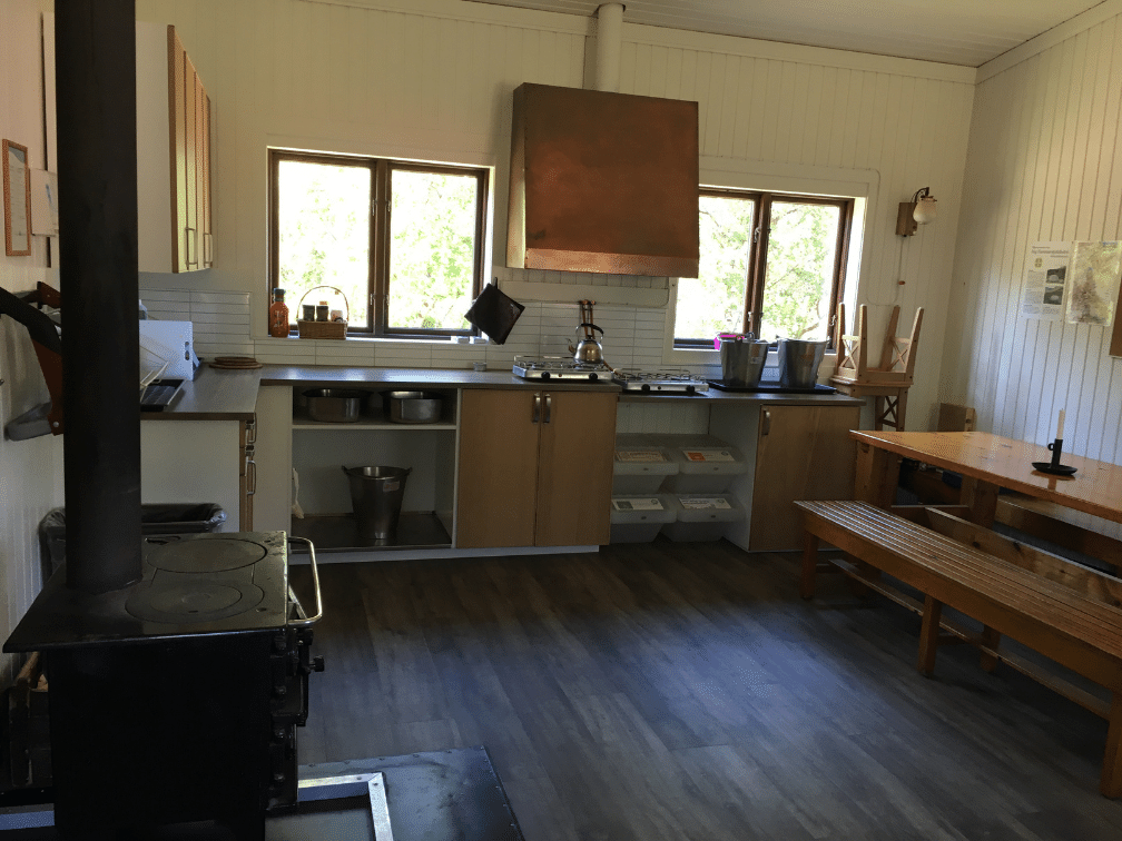 Kitchen of mountain cabin