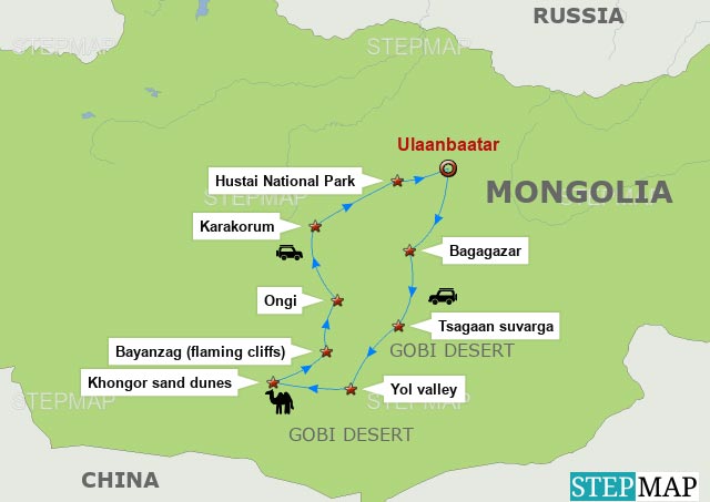 mongolia-tour-map-11-days